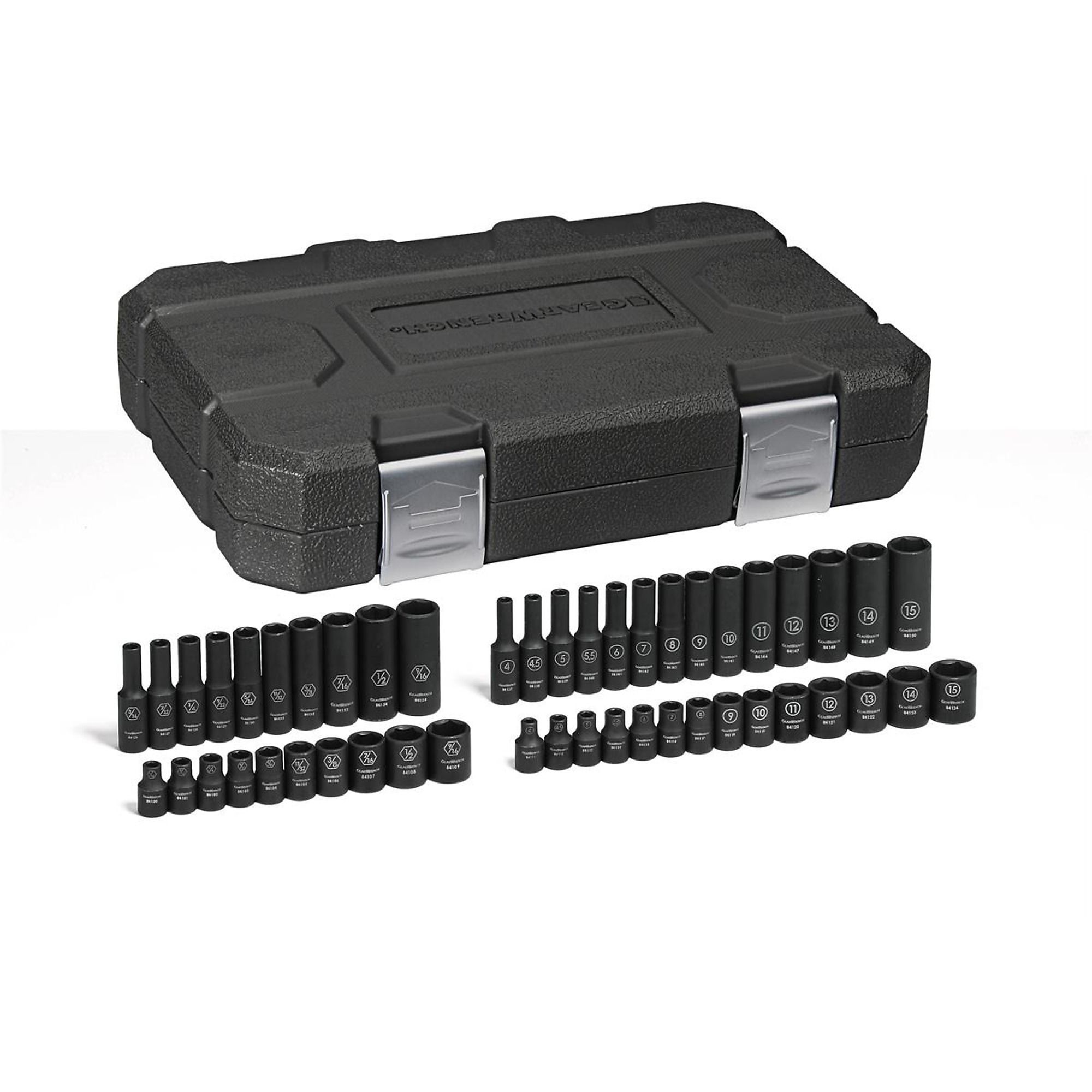 GearWrench 48-Pc. 1/4in. Drive Impact Socket Set — Standard/Deep, SAE, Model# KDT84902